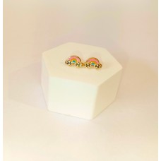 Παιδικά Σκουλαρίκια Χρυσά 9Κ - Ουράνιο Τόξο με Στρας (KID149 - ER4008)